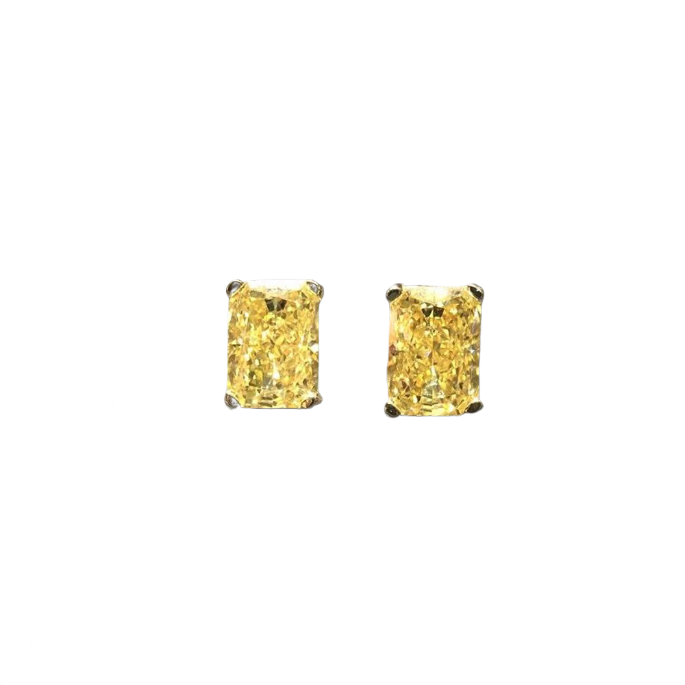 Catania Yellow Diamond Studs