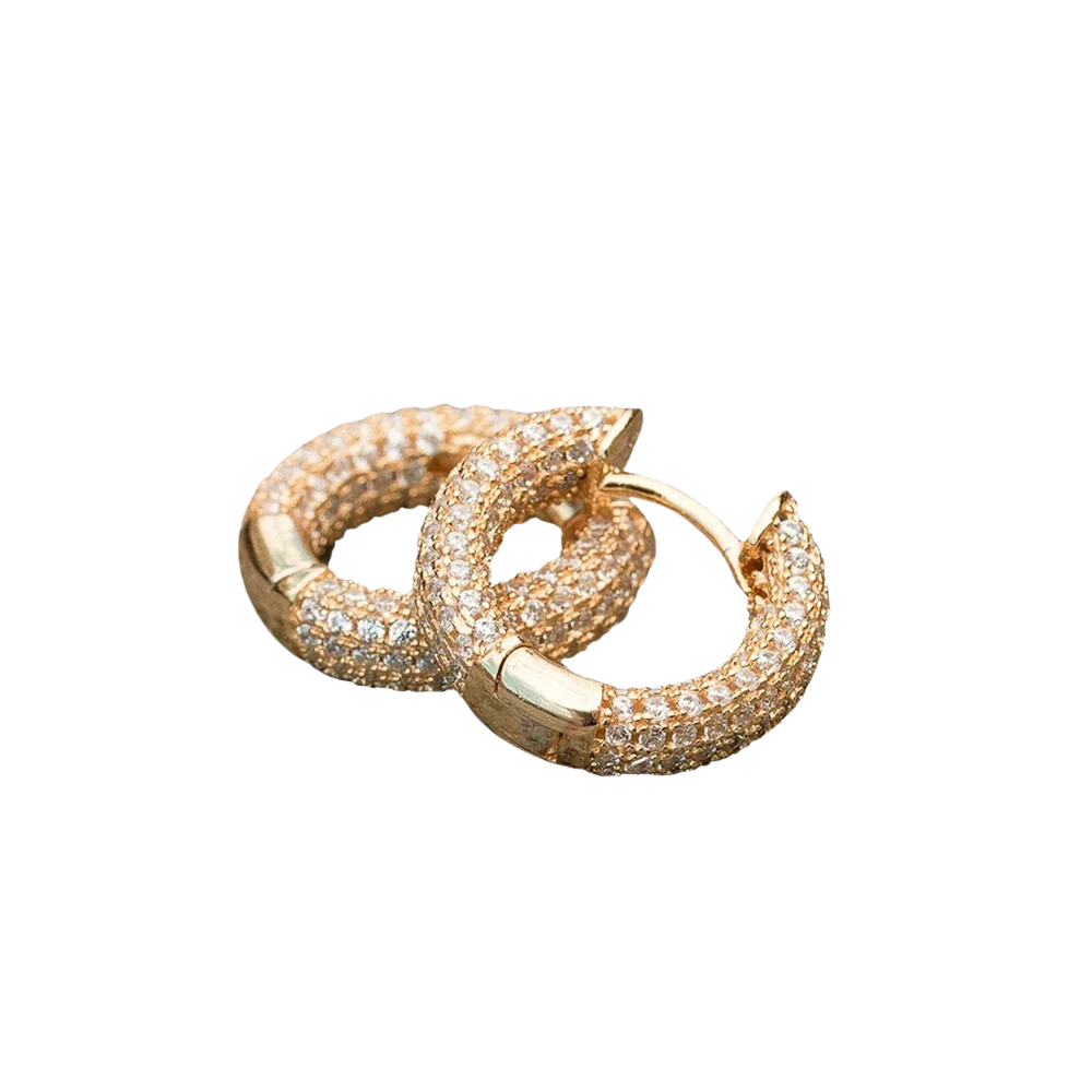 Cerchio Medium Moissanite Hoops