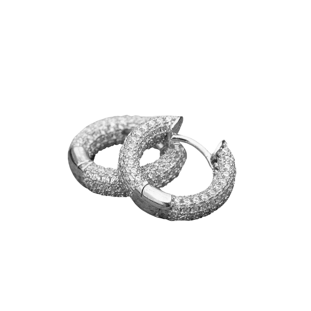 Cerchio Medium Moissanite Hoops