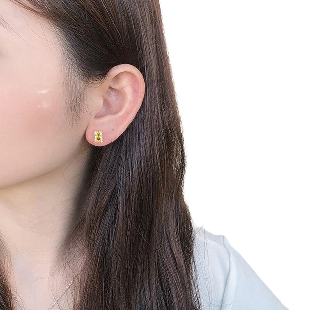 Dorato Yellow Diamond Stud Earrings