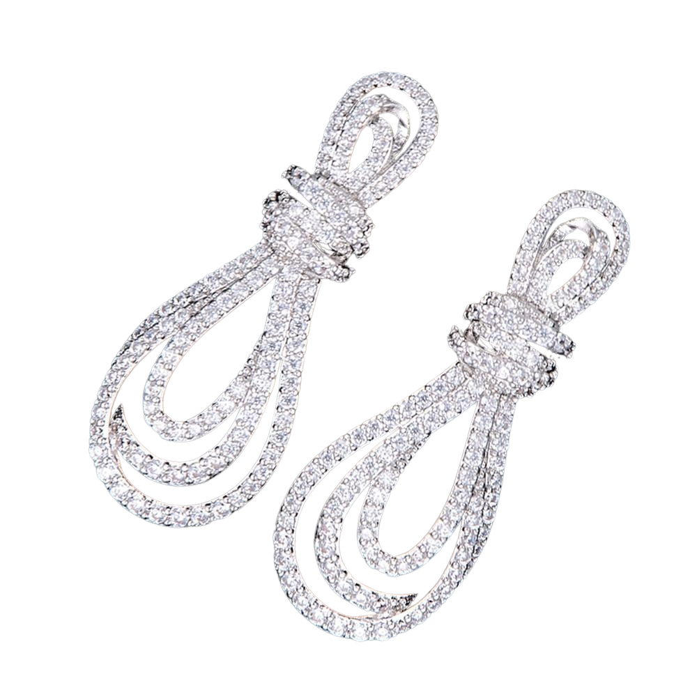 Bowtie Micro Pavé Earrings