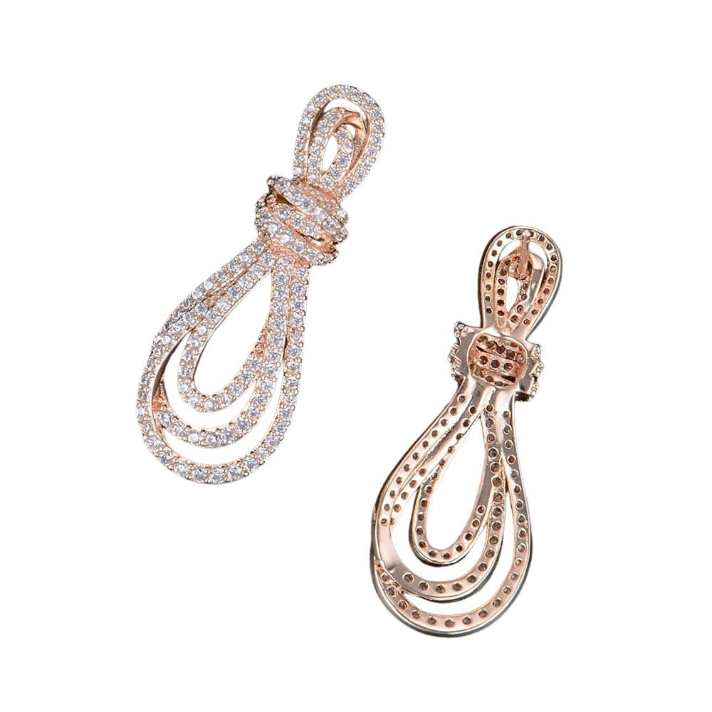 Bowtie Micro Pavé Earrings