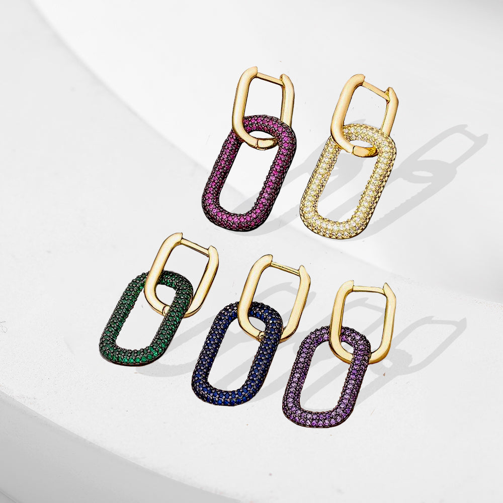 Doppia Double Link Hoops - £89