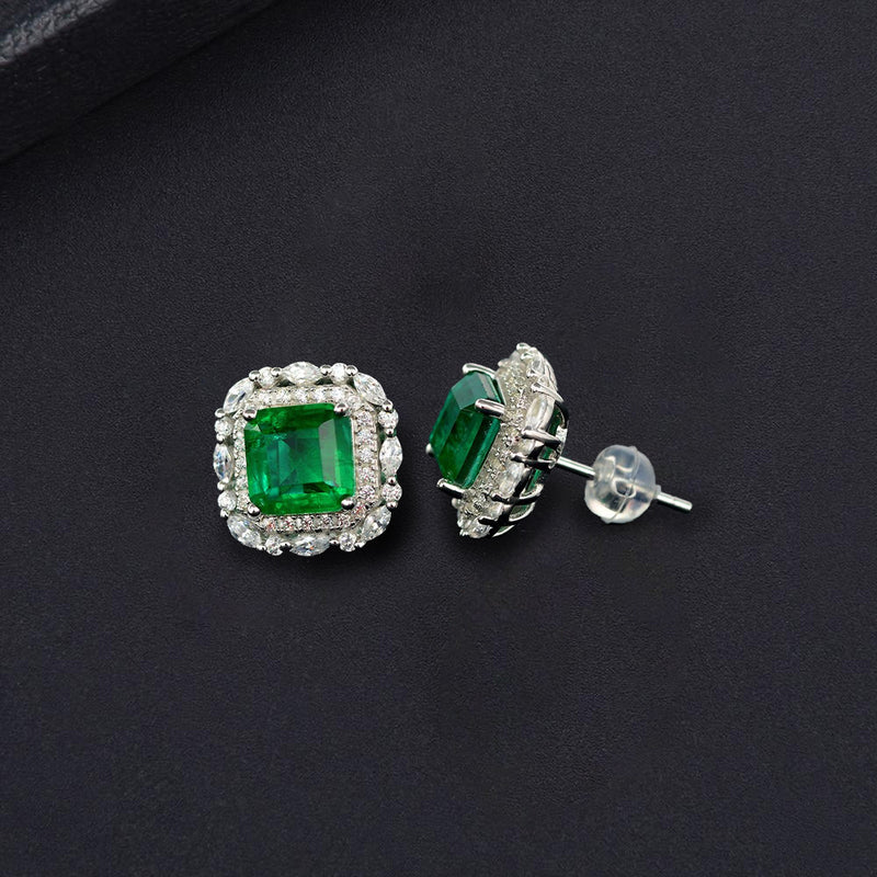 Amazon Emerald Stud Earrings