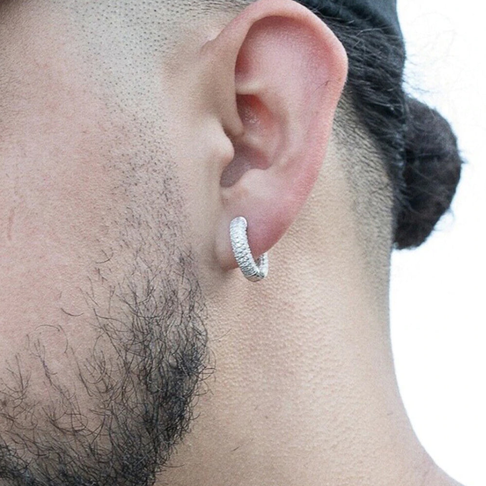 Cerchio Medium Moissanite Hoops - £49