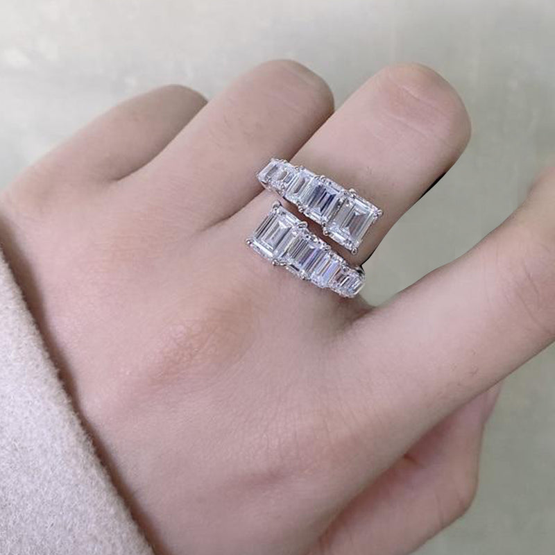 Gemella Double Diamond Ring Stack
