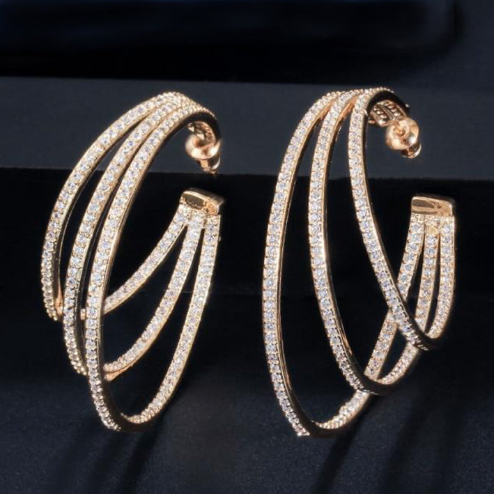 Glisten Micro Pavé Hoop Earrings - £99