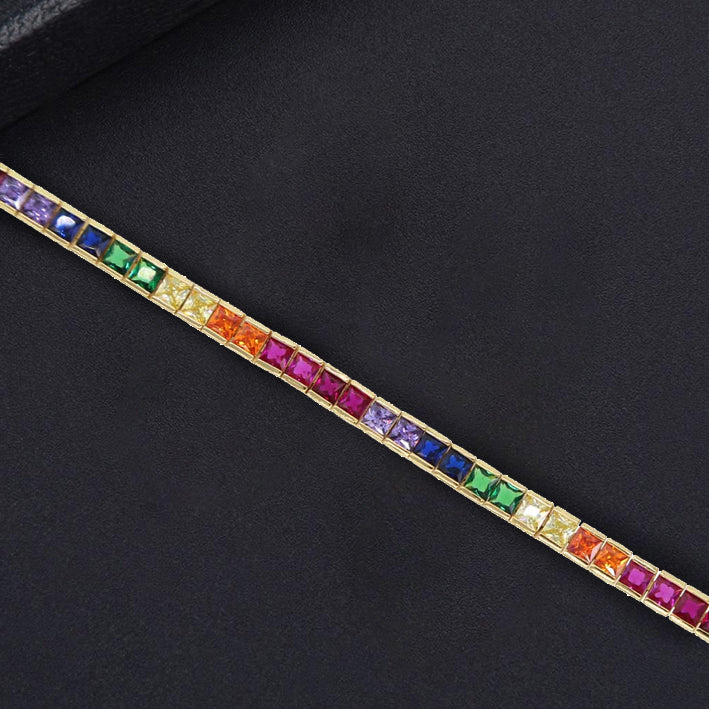 Pisa Rainbow Baguette Bracelet