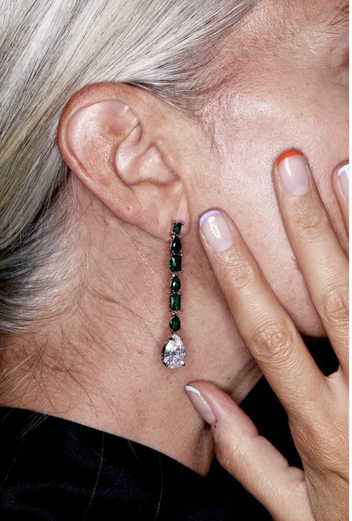 Dawn Emerald Green Drop Earrings