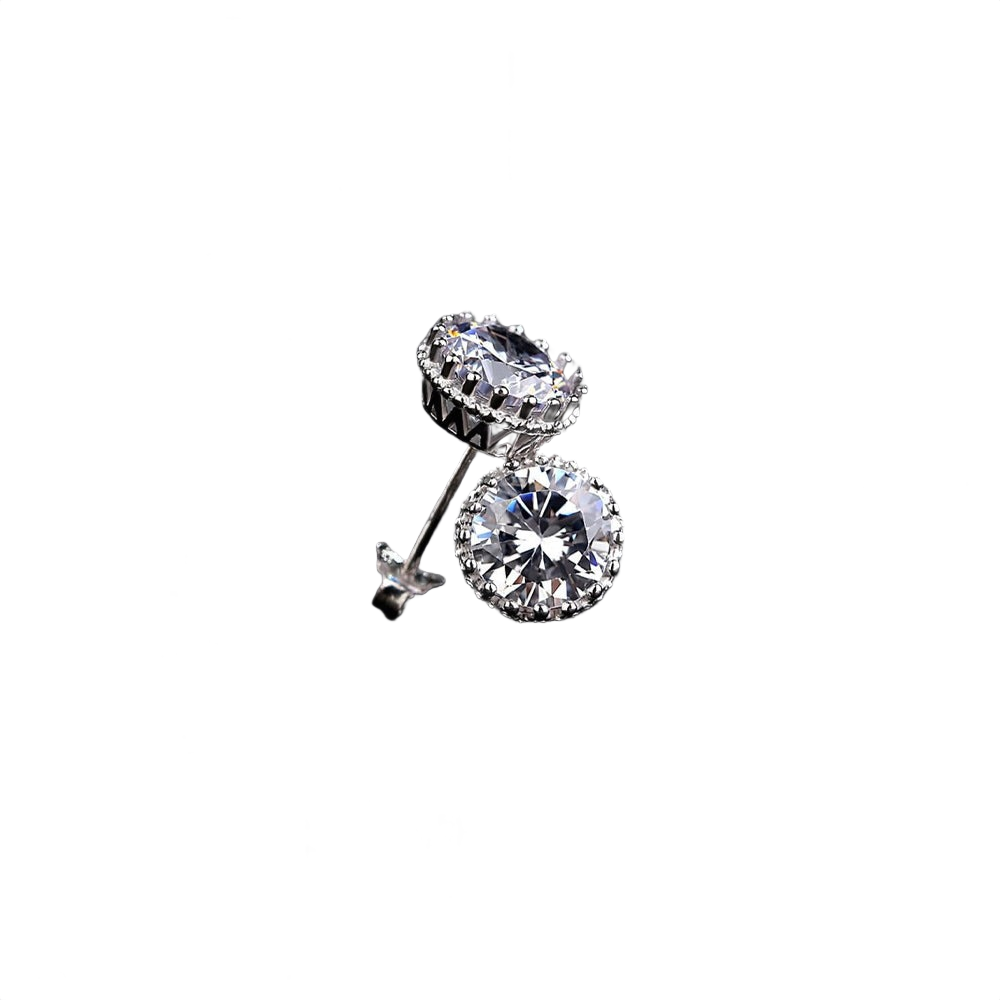 Casoria Round Diamond Stud Earrings