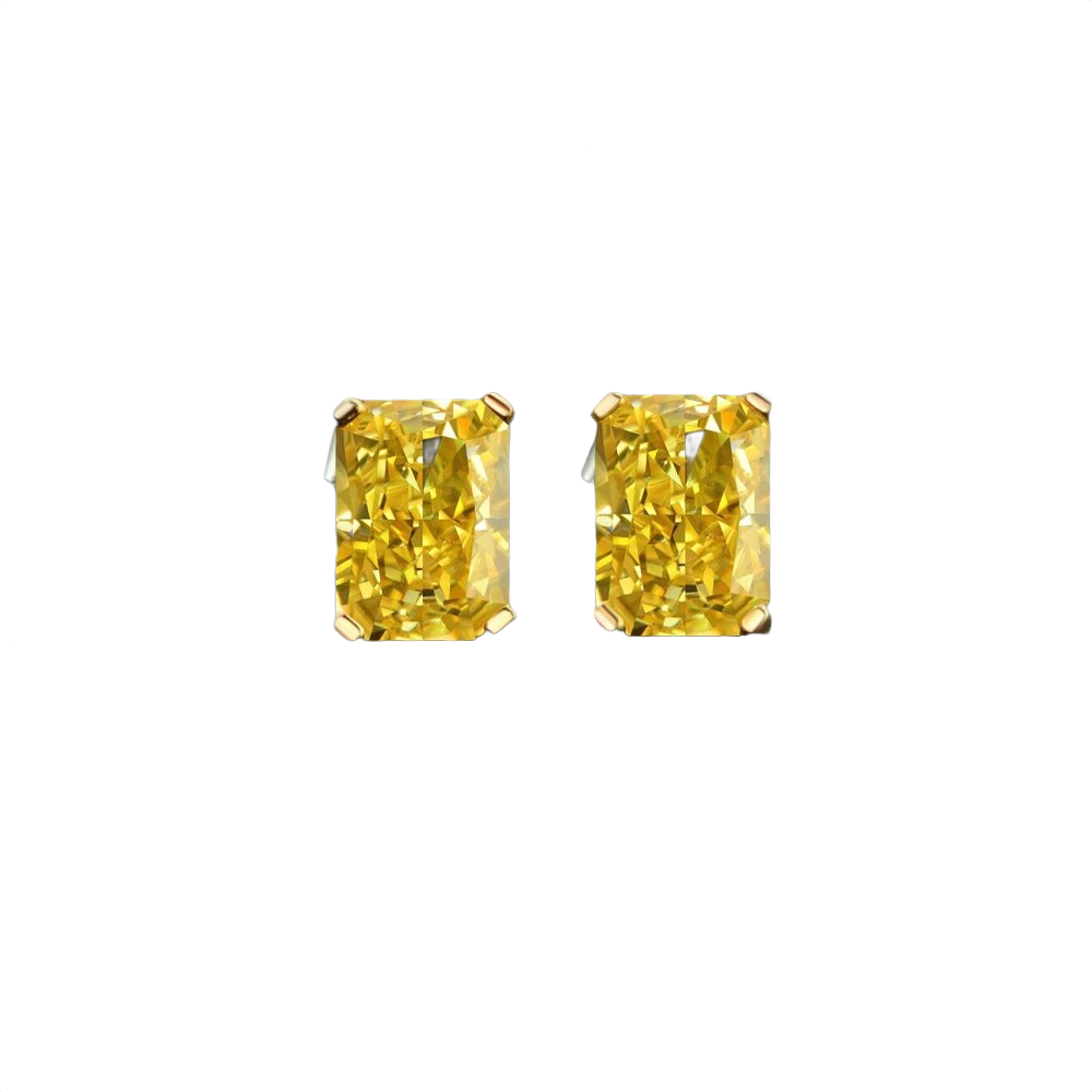 Catania Yellow Diamond Studs