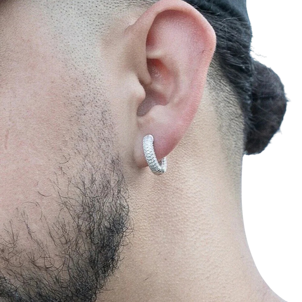 Cerchio Medium Moissanite Hoops