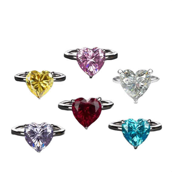 Cuore Heart Diamond Ring