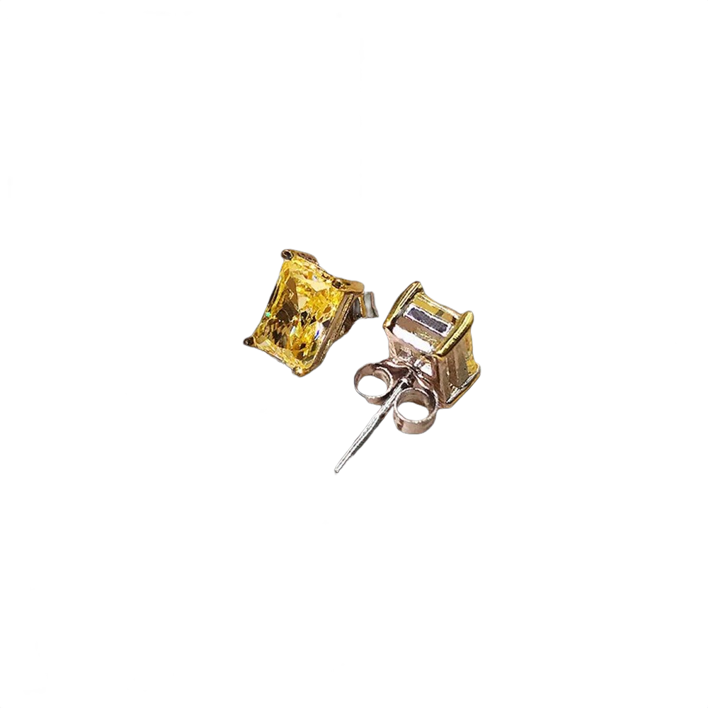 Dorato Yellow Diamond Stud Earrings