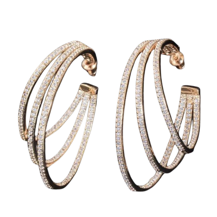 Glisten Micro Pavé Hoop Earrings