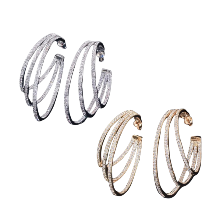 Glisten Micro Pavé Hoop Earrings