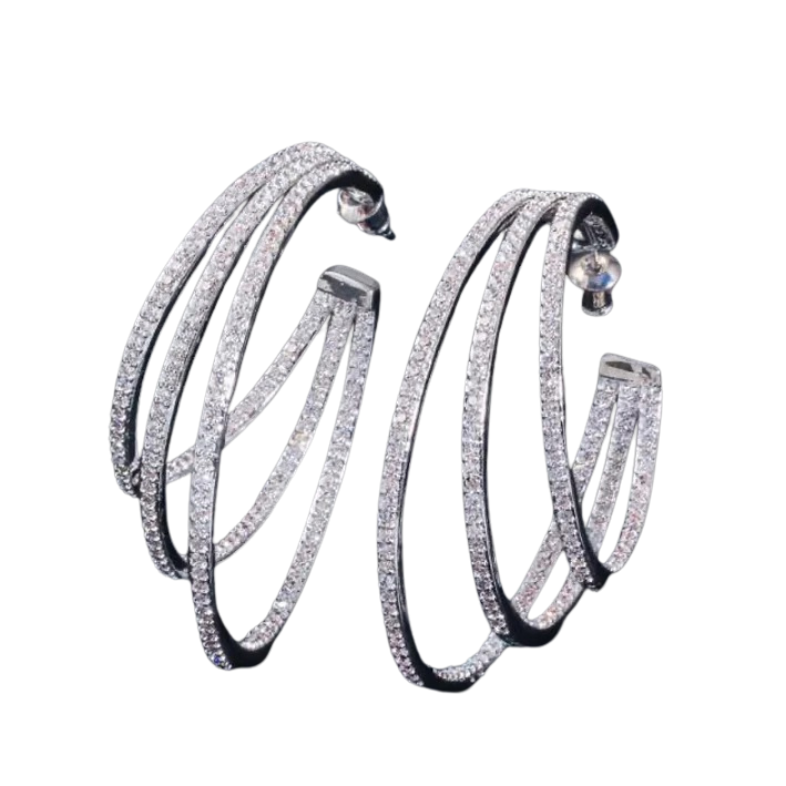 Glisten Micro Pavé Hoop Earrings