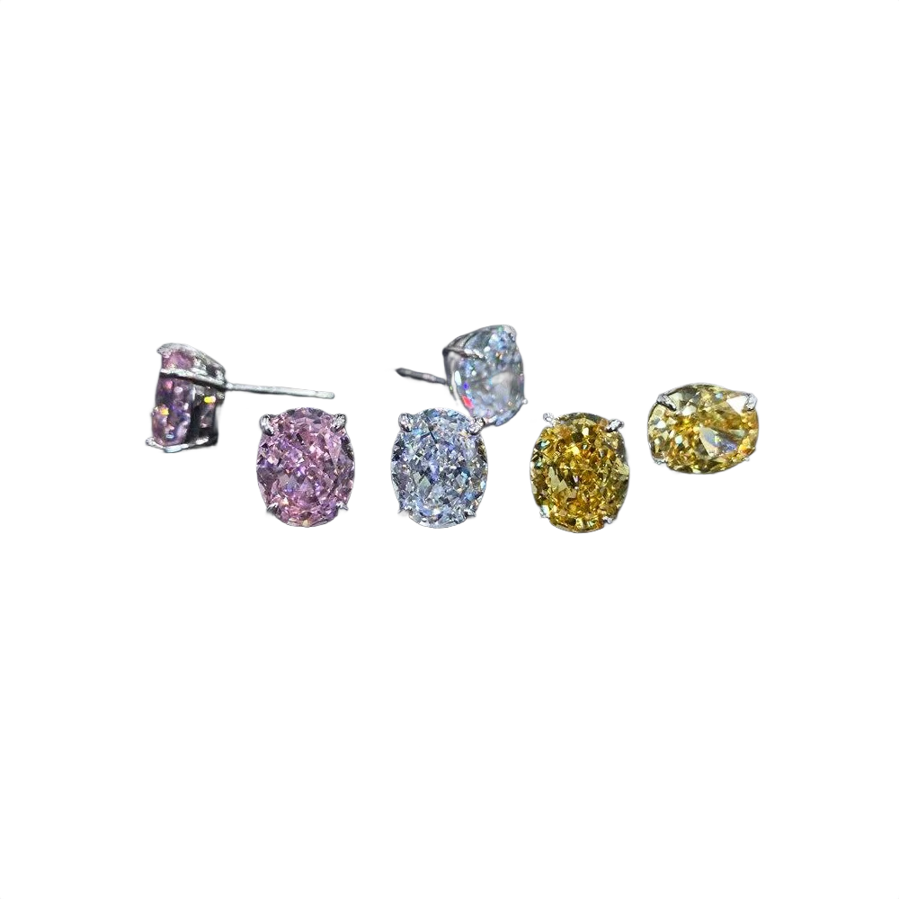 Lucca Oval Diamond Stud Earrings