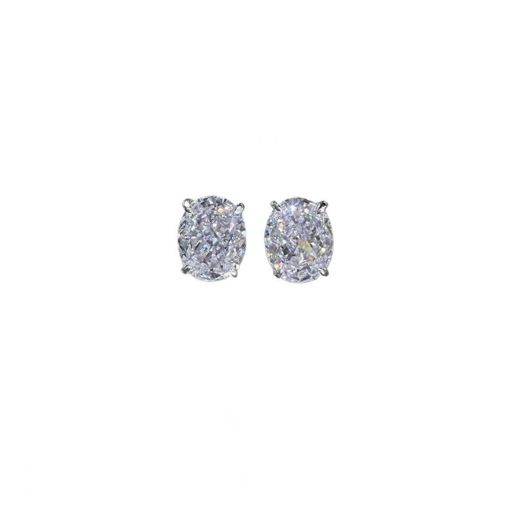 Lucca Oval Diamond Stud Earrings