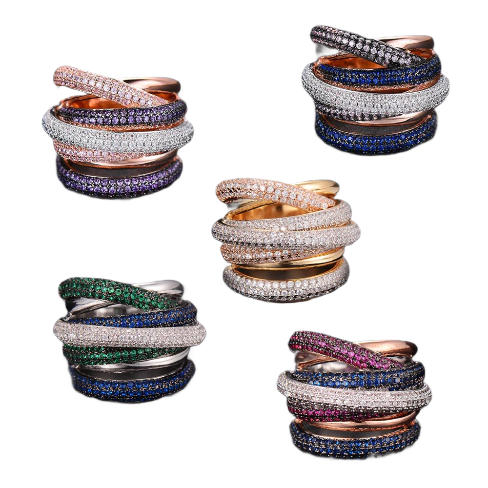 Milan Luxurious Diamond Stack Ring