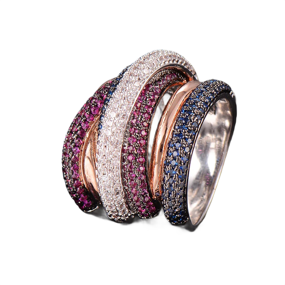 Milan Luxurious Diamond Stack Ring