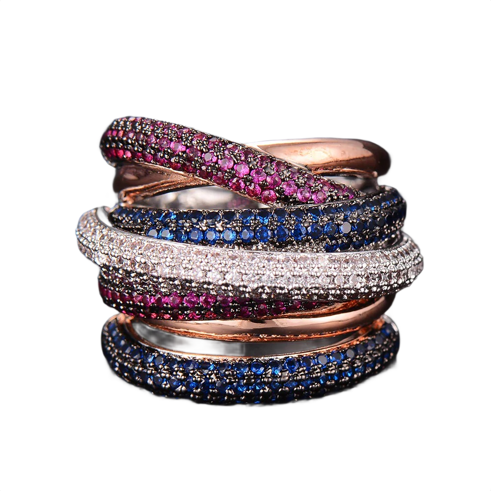 Milan Luxurious Diamond Stack Ring