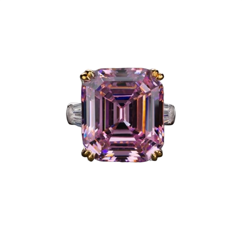Perfect pink asscher cut DIVA ring