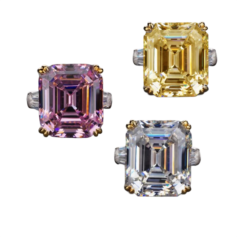 Perfect pink asscher cut DIVA ring