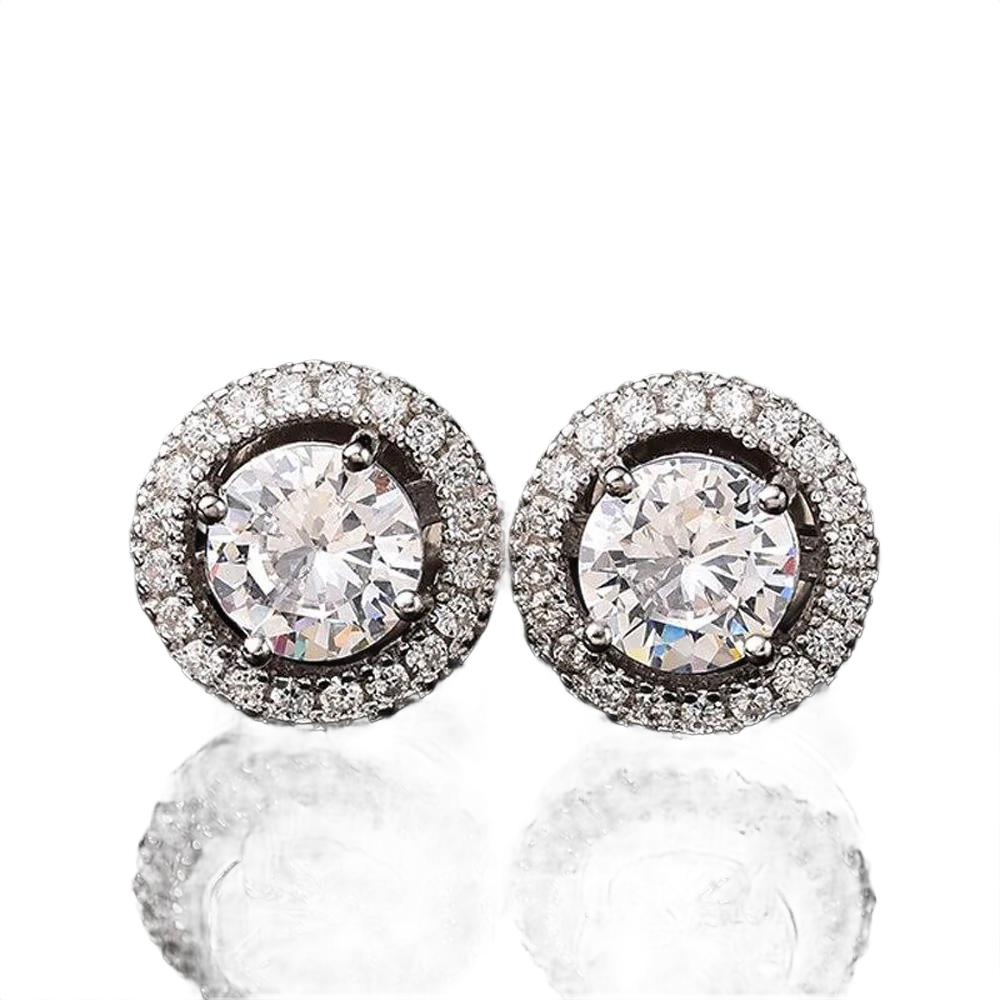 Royale Round Diamond Stud Earrings