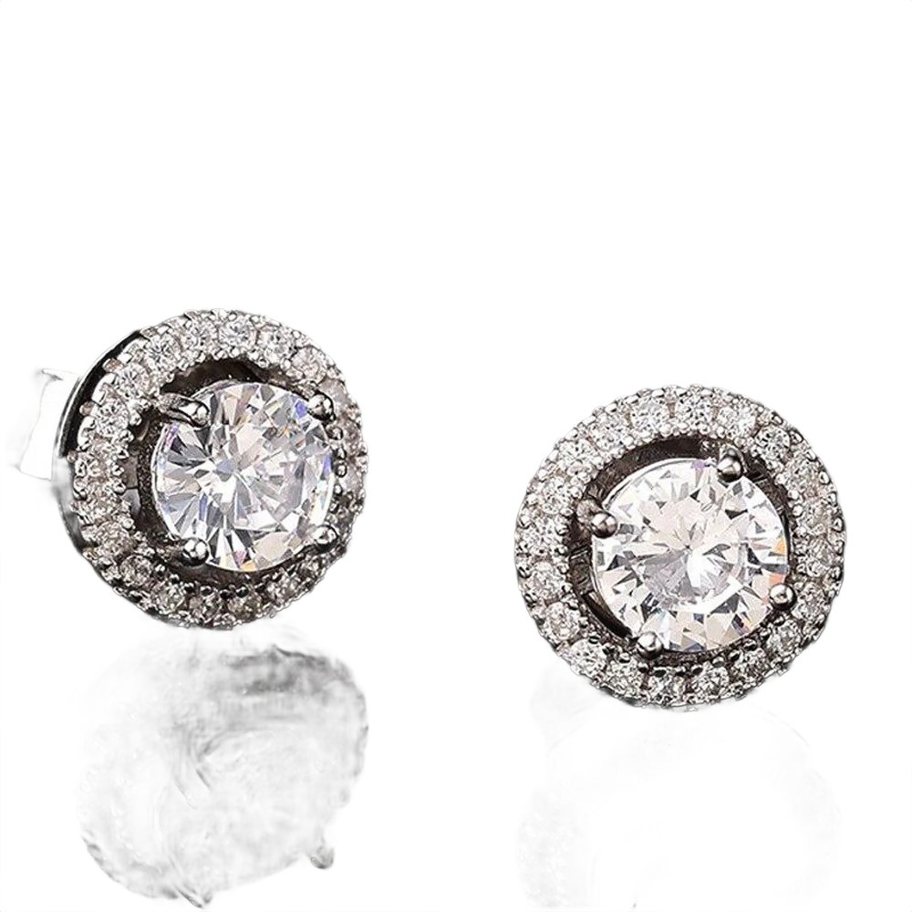 Royale Round Diamond Stud Earrings