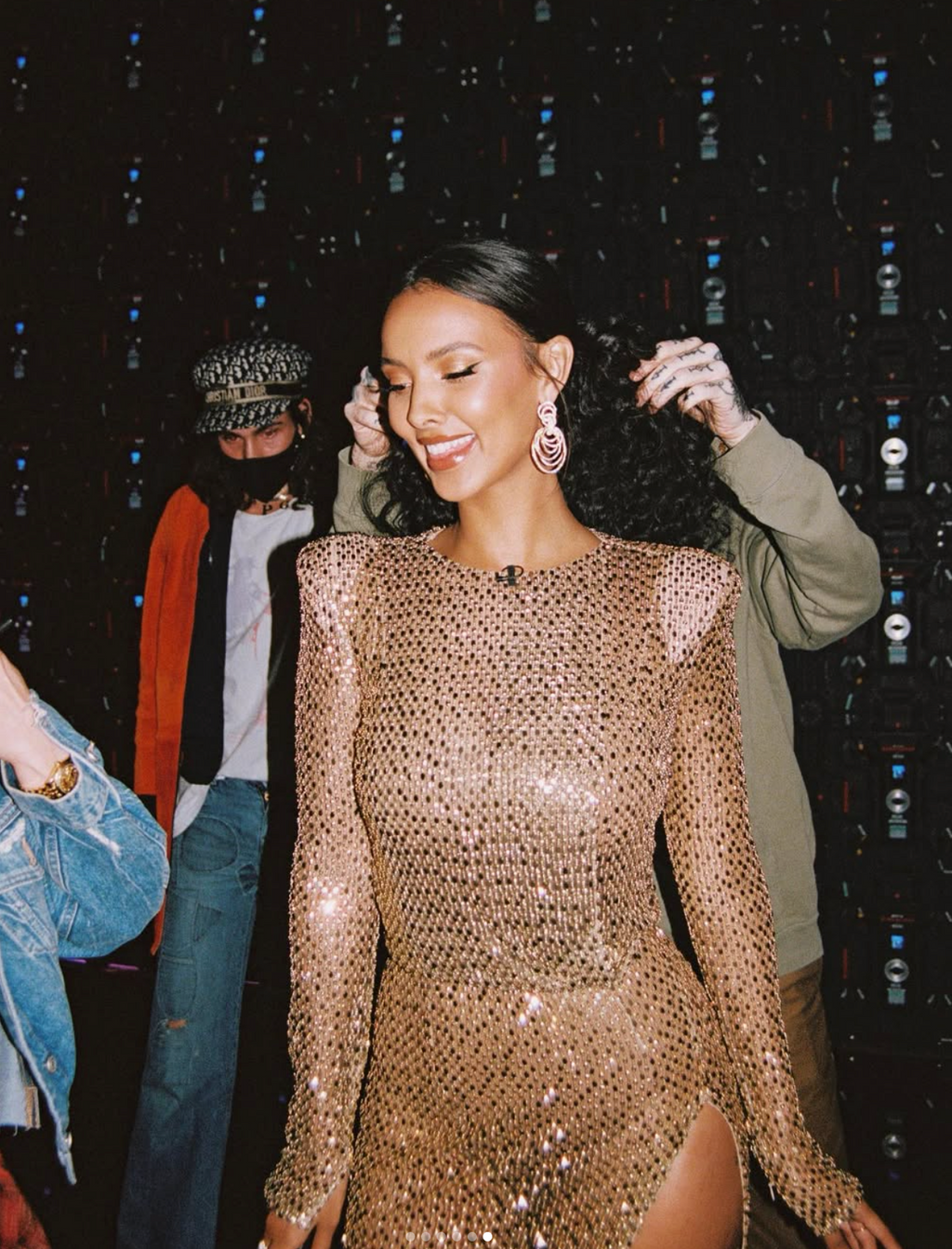 Gleam Diamond Hoop Pendant Earrings