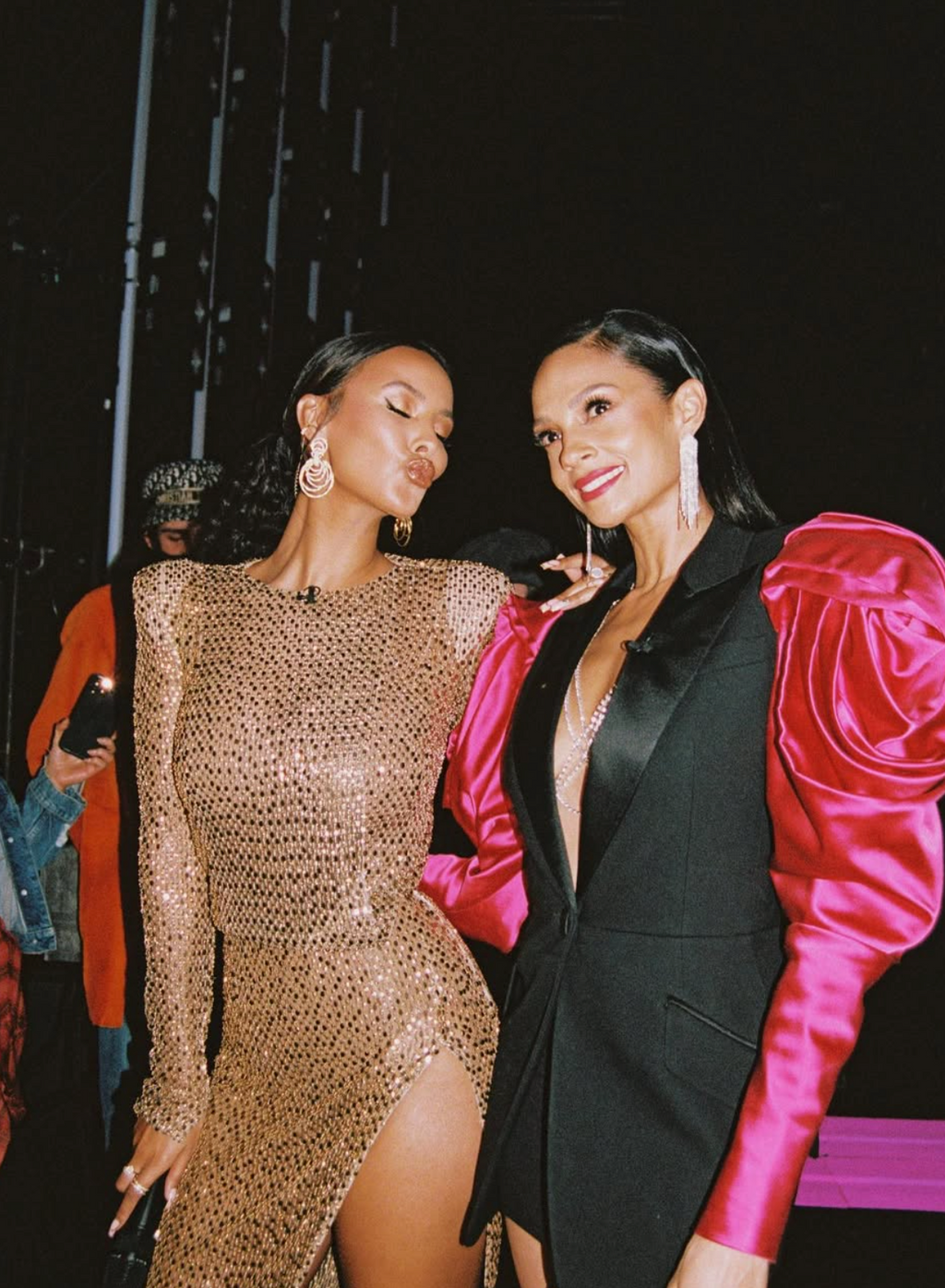 Gleam Diamond Hoop Pendant Earrings