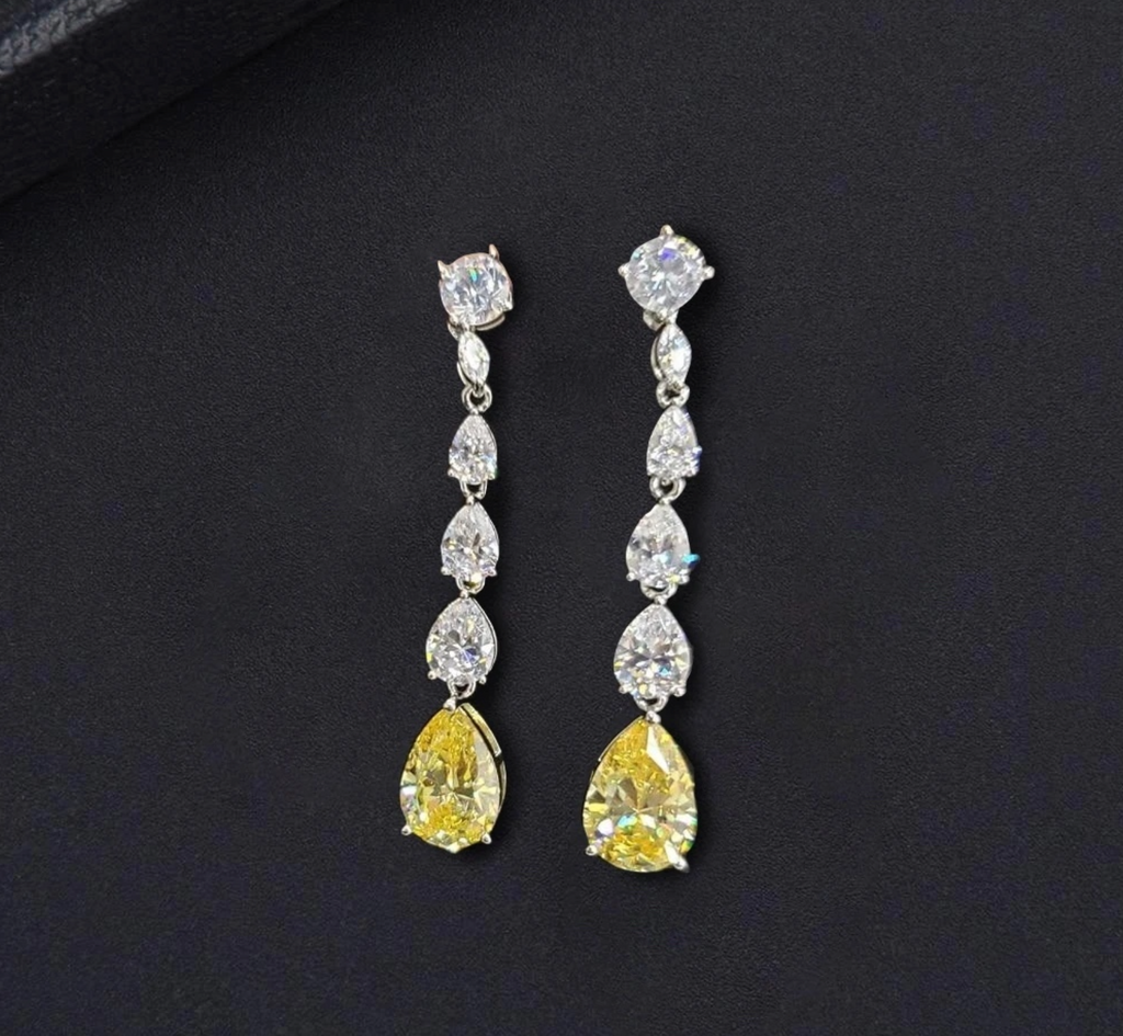 Dusk Pear Drop Earrings