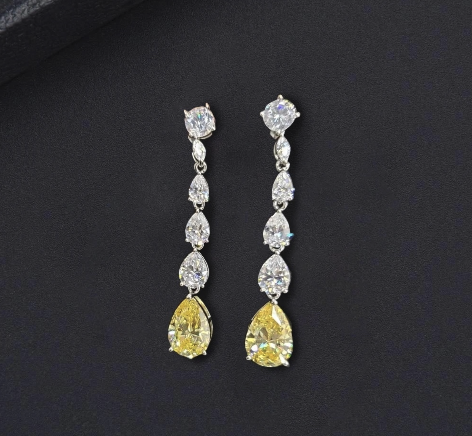 Dusk Pear Drop Earrings