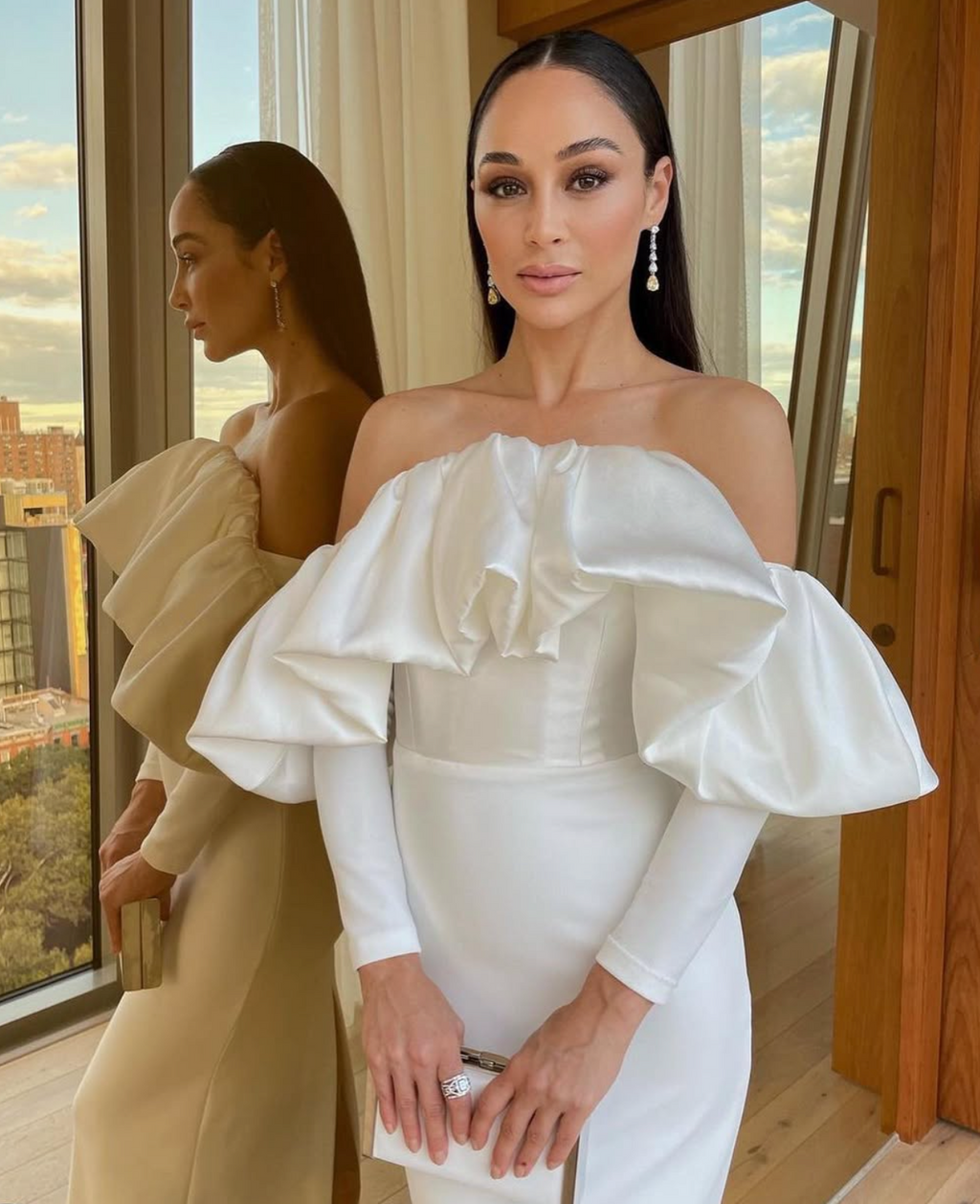 Dusk Pear Drop Earrings