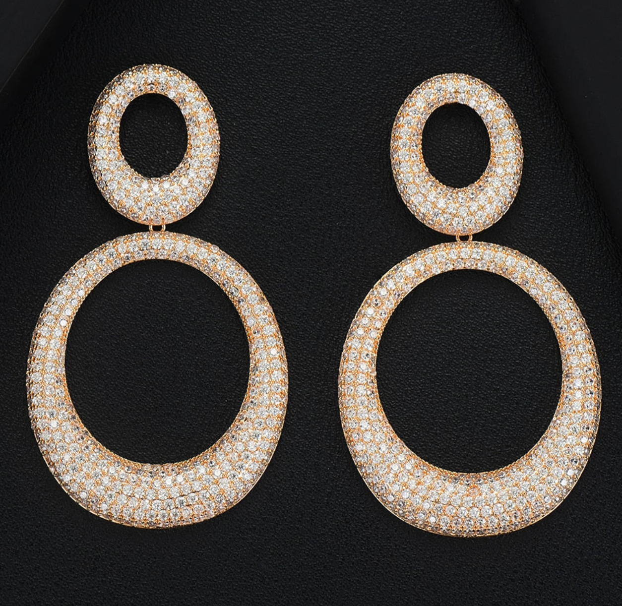 Oliva Micro Pavé Oval Earrings