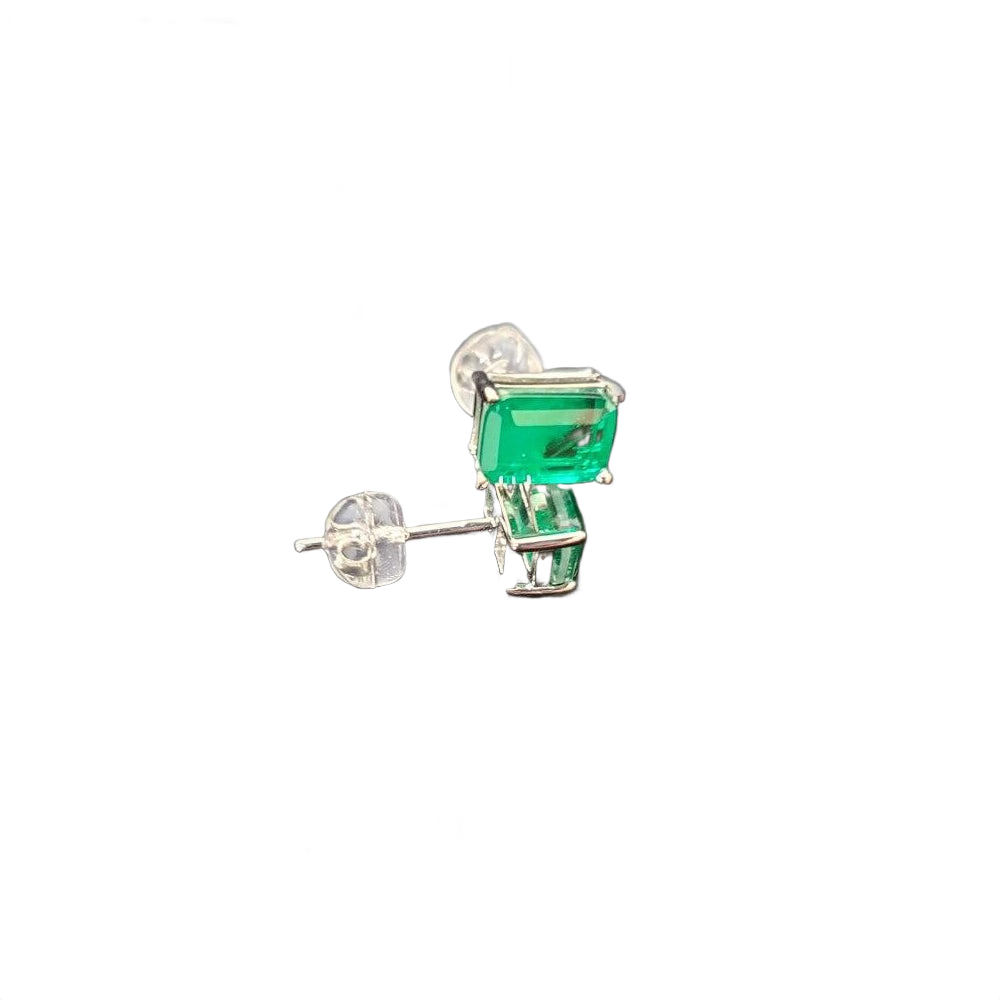 Taranto Green Diamond Stud Earrings