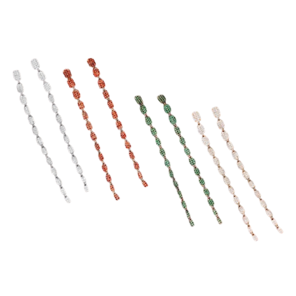 Tassel Diamond Drop Earrrings