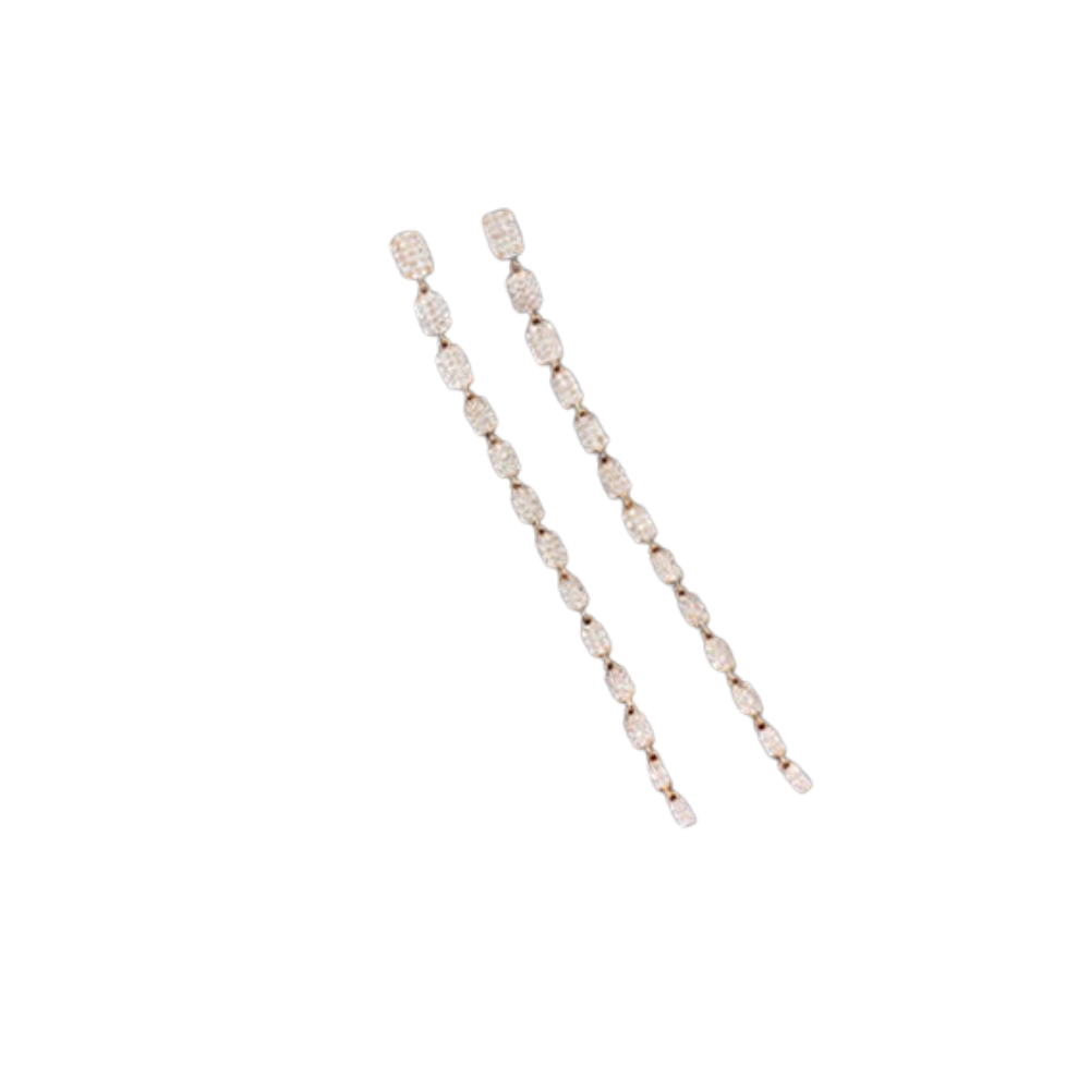 Tassel Diamond Drop Earrrings