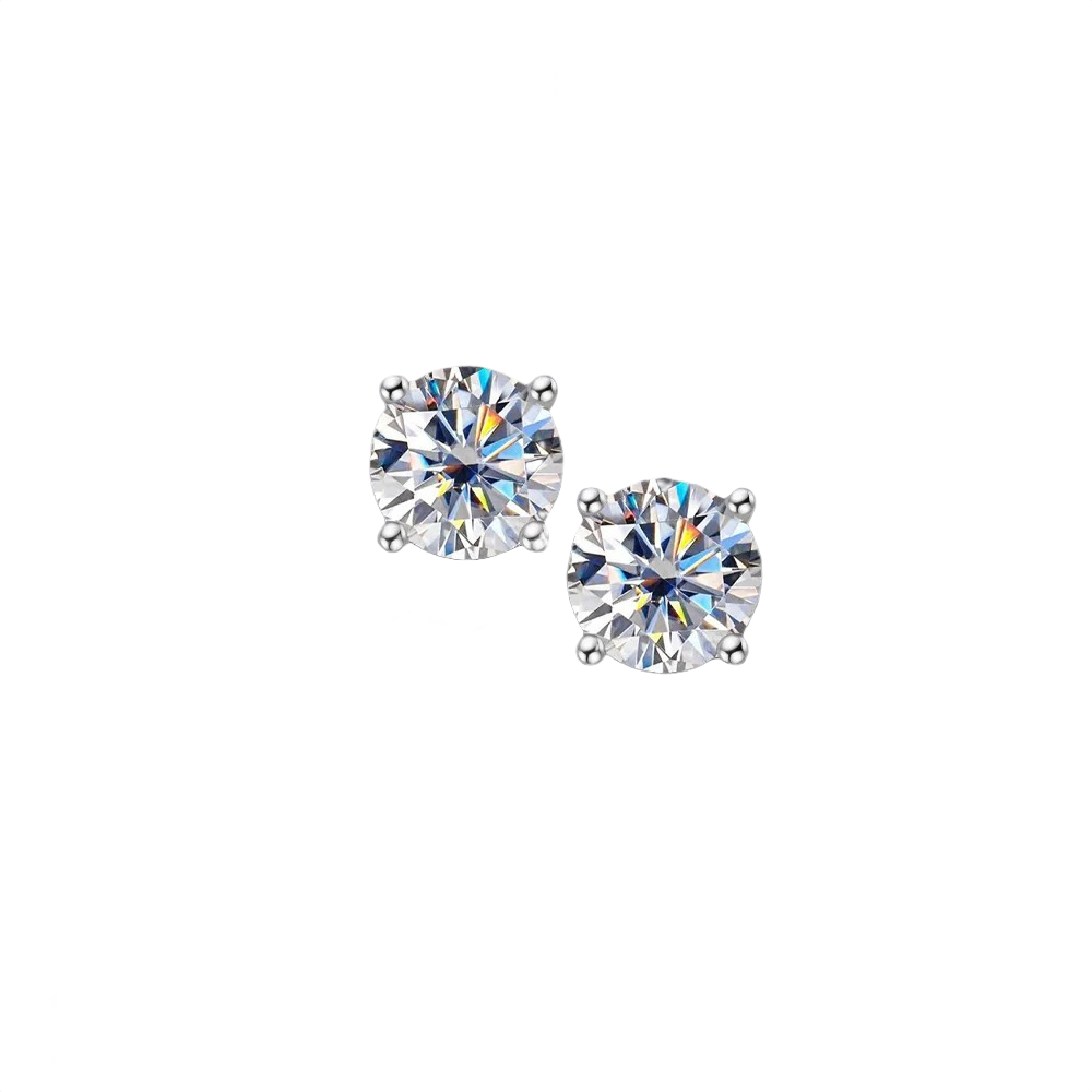 Trapani Round Diamond Stud Earrings