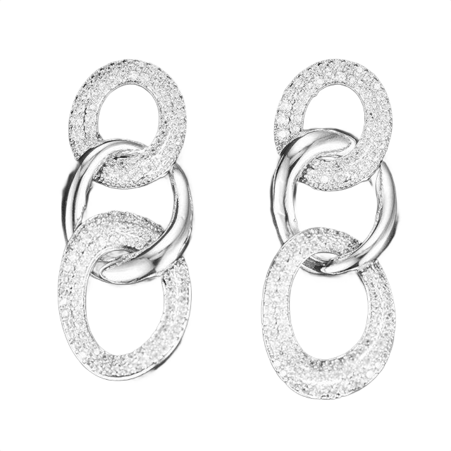 Triplicare Triple Linked Earrings