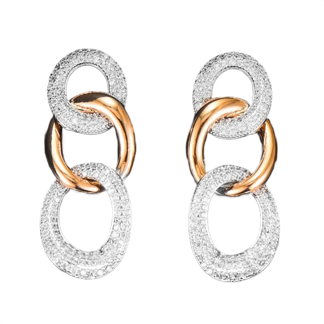 Triplicare Triple Linked Earrings