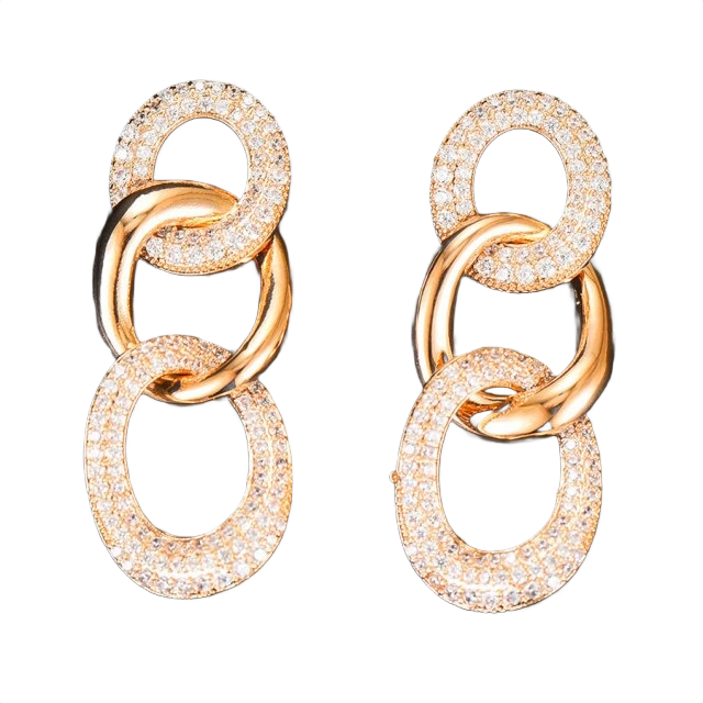 Triplicare Triple Linked Earrings