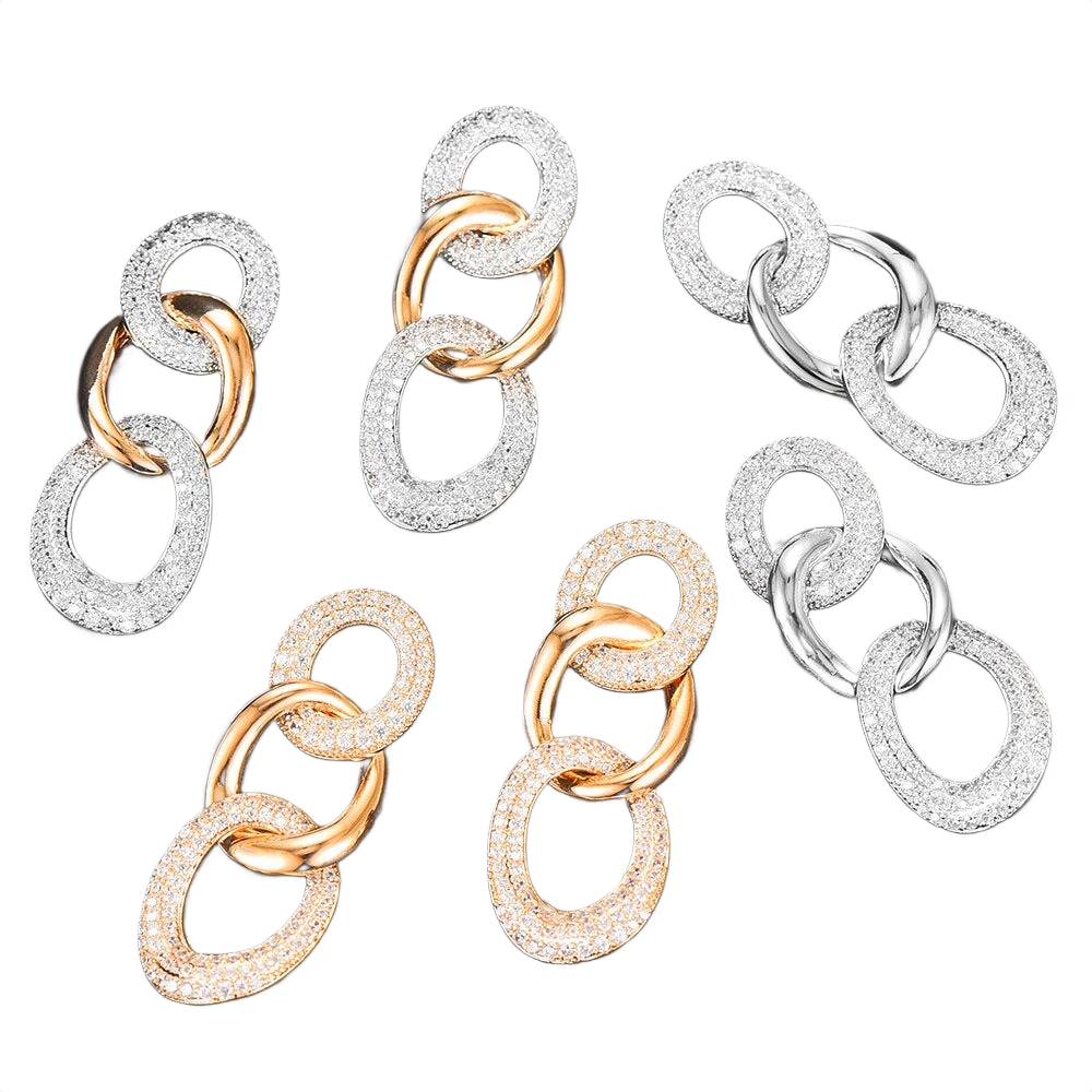 Triplicare Triple Linked Earrings