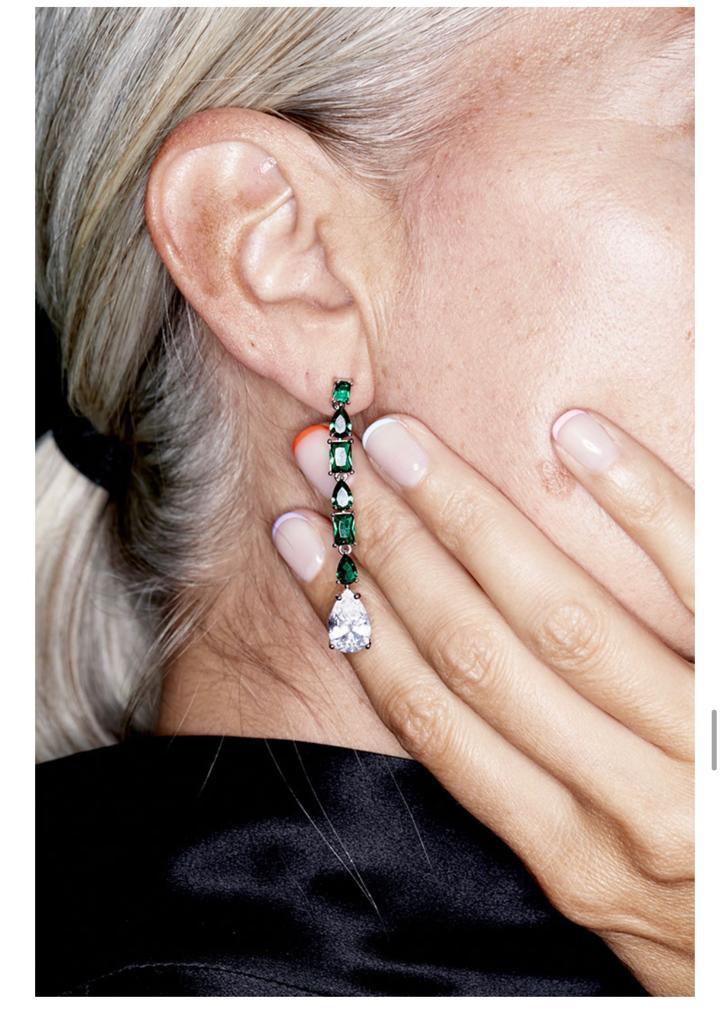 Dawn Emerald Green Drop Earrings
