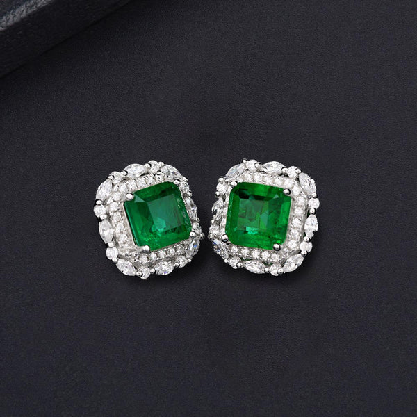 Amazon Emerald Stud Earrings