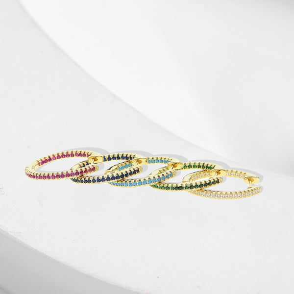 Amiche Stackable Multi Hoop Earrings - £82