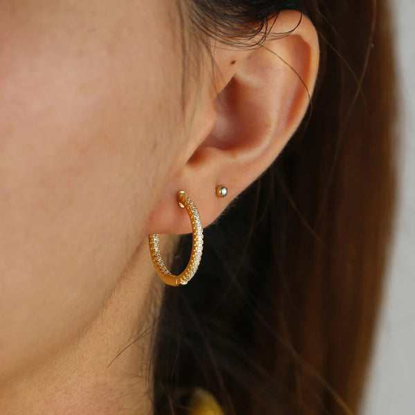 Amiche Stackable Multi Hoop Earrings - £82