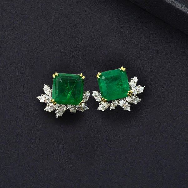 Verde Diamond Cluster Earrings - £269