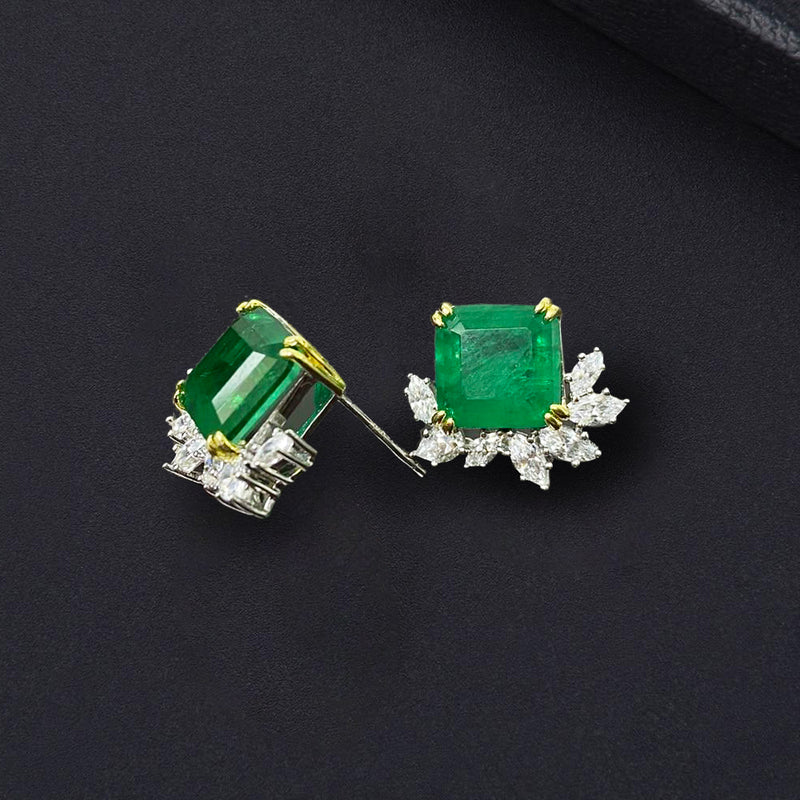 Verde Diamond Cluster Earrings - £269